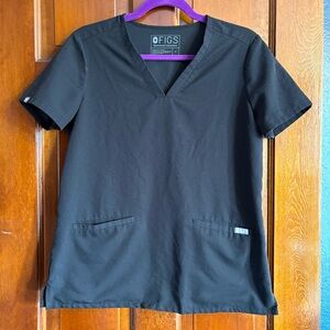 Figs Technical Collection Black Scrub Top